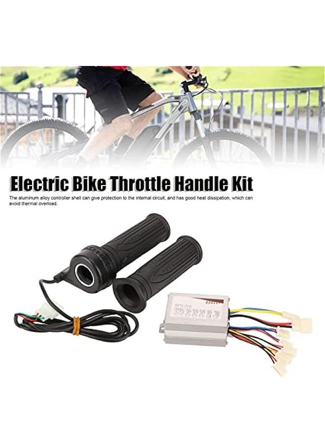 36V 500W Brushed Speed Motor & Throttle Grip Kit , Speed Controller Throttle Grip Kit for Electric Scooter gone Kart bikes e bikes Tricycle Moped