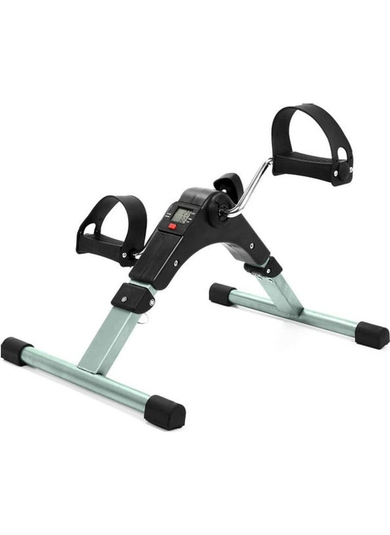 Folding Fitness Pedal Stepper Exercise Machine LCD Display Indoor Cycling Bike With Adjustable Resistance For Home Office Gym,Desk Exercise Equipment Arm Leg Foot Peddler Exercise