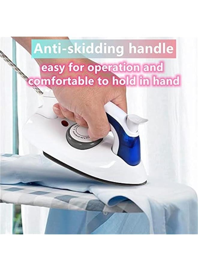 Portable Steam Iron, Mini Travel Iron Handheld Iron for Clothes, with Non Stick Sole Plate, Folding Flat Travel Steam Iron for Ironing Clothes, Temperature Control, Small Size for Home Travel