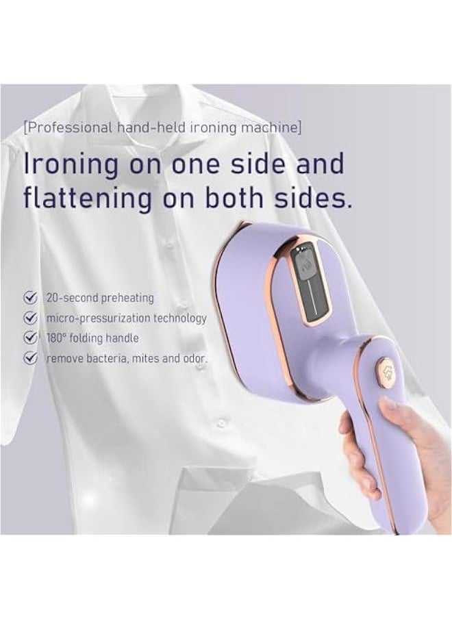 Mini Steam Iron for Clothes,Travel Steamer,Portable Steamer Travel Iron,Handheld Steamer 1000W Handheld Steamer Support Dry and Wet Ironing 180° Rotatable Micro Iron Machine for Home