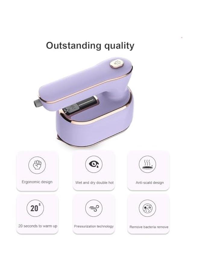 Mini Steam Iron for Clothes,Travel Steamer,Portable Steamer Travel Iron,Handheld Steamer 1000W Handheld Steamer Support Dry and Wet Ironing 180° Rotatable Micro Iron Machine for Home