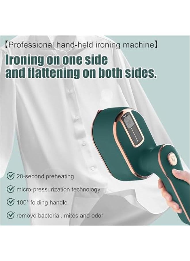 Travel Steamer for Clothes,1000W Travel Iron Mini with Steam,Dry Wet Ironing Modes,Handheld Steamer,15s Fast Heat Up 180° Rotatable Small Mini Steam Iron