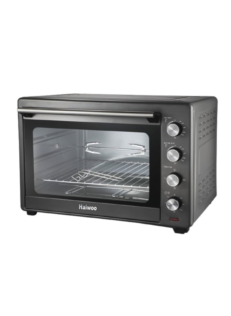 Electric Oven 120Lters  Dual Thermostat Top & Bottom Heat With Independent Control, Rotisserie-Grill, Convection-Oven, Thermostat, Timer, Full Gray Body Colour HWEO-120RML