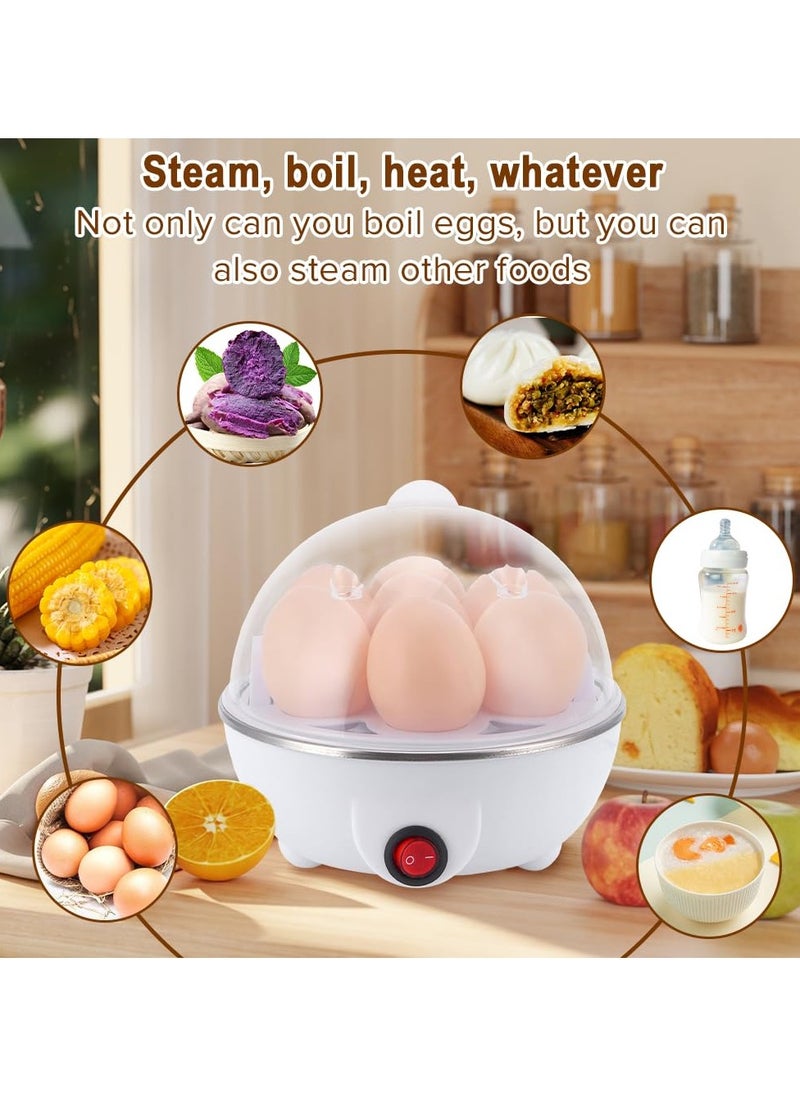 Rapid Egg Cooker with Tray Which Holds up to 7 Eggs，Necomi Egg Cooker,Hard Boiled Egg Cooker Anti-dry Electric Egg Boiler