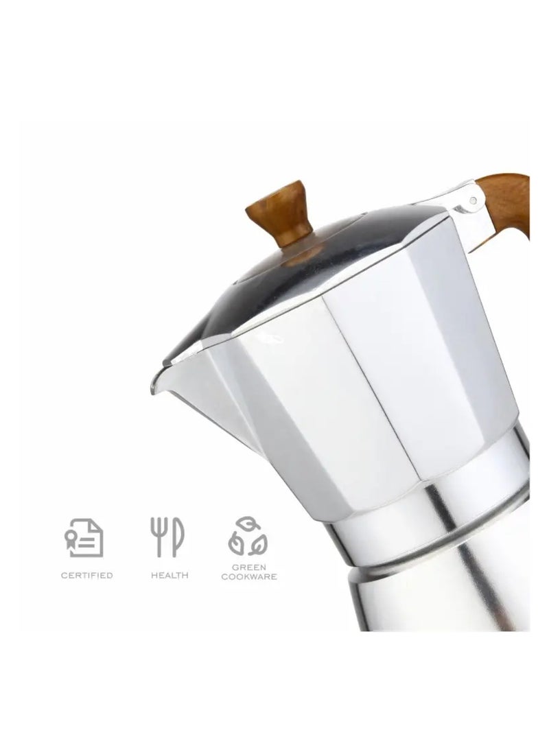 1-Piece 100ML Italian Espresso Stovetop Moka Pot  Coffee Maker for Home and Camping