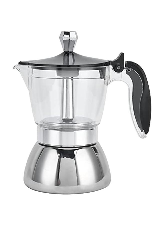 Stovetop coffee Maker coffee Pot, Percolator Coffee Pot (4 Cup) for Gas or Electric Ceramic Stovetop Camping Manual Cuban Coffee Percolator, Camping Coffee Pot for Cappuccino or Latte