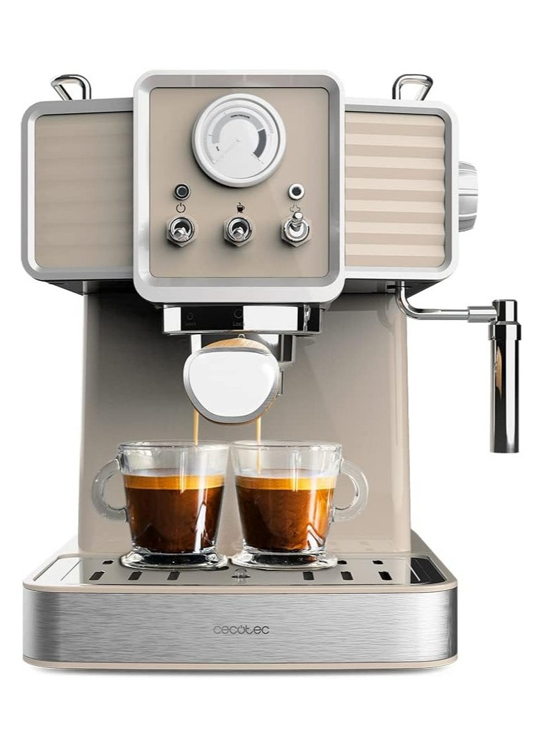 Express Power Espresso 20 Coffee Maker, 1350W, 1.5L, Vintage Design, 20 Bar Pressure