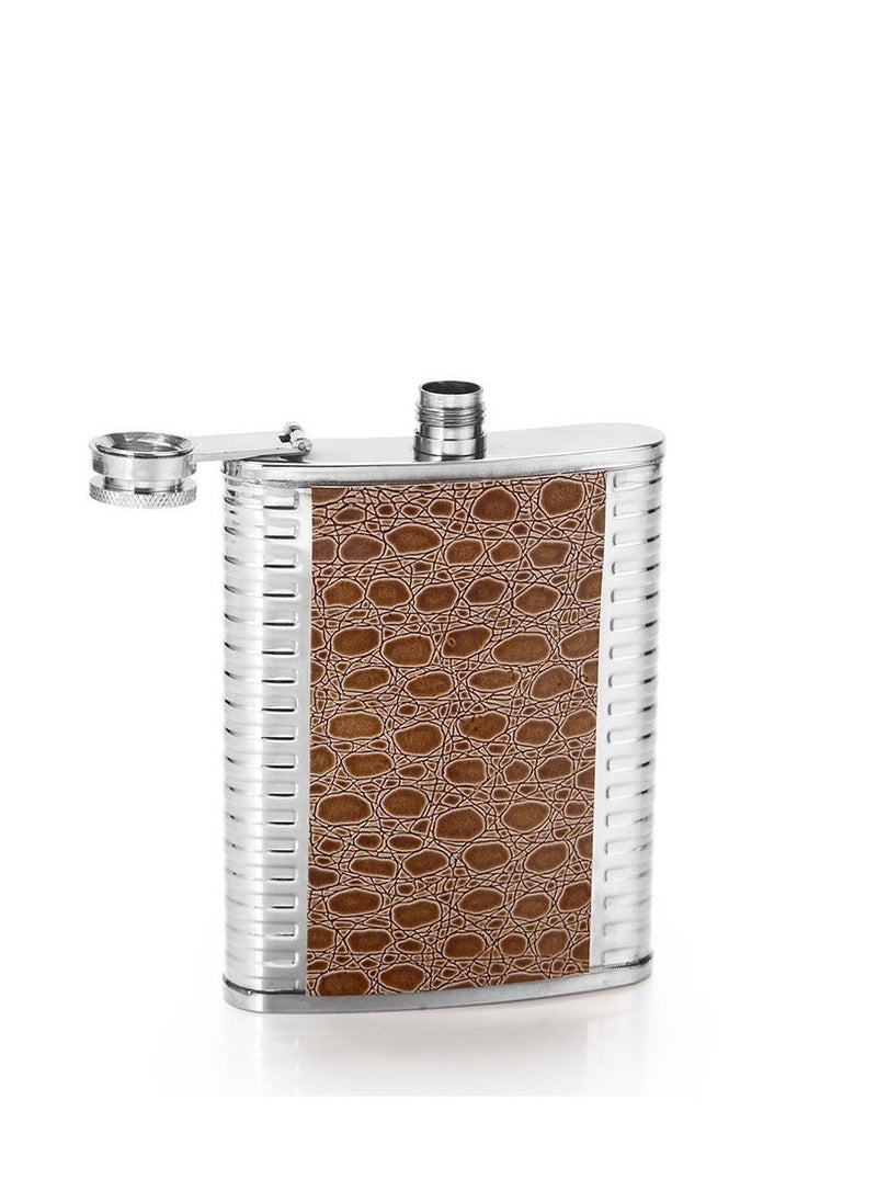 Hip Flask 8oz Stainless Steel With Funnel, Discrete Shot Drinking