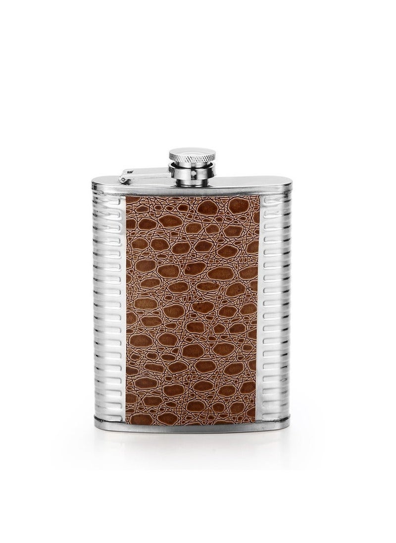 Hip Flask 8oz Stainless Steel With Funnel, Discrete Shot Drinking