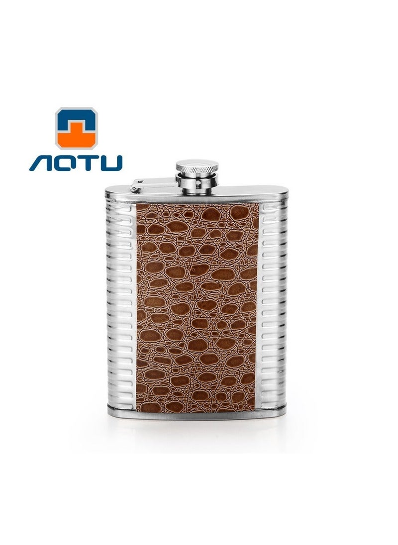 Hip Flask 8oz Stainless Steel With Funnel, Discrete Shot Drinking