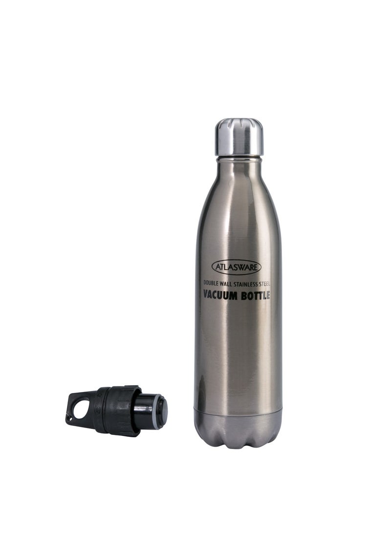 Atlasware Stainless Steel Vacuum Bottle, 500 ml - Matt Steel