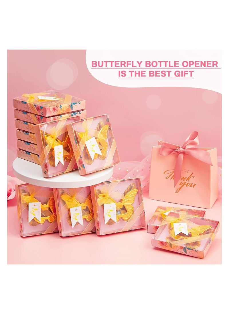 Butterfly Bottle Opener, 5 Pcs Wedding Favors Party Favors with Exquisite Packaging Box Wedding Gifts For Guests Wedding Baby Shower Souvenirs Party Supplies, Creative Wedding Gift