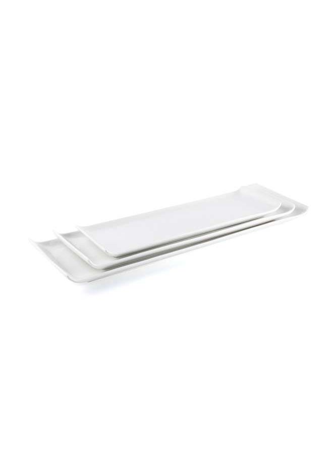 Ivory Porcelain Sushi Narrow Plate 30 cm