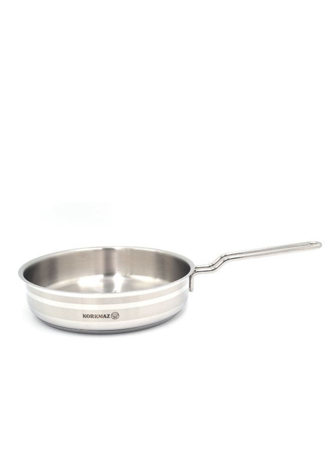 Korkmaz ASTRA 2 FRY PAN, 24x6 cm Size, 2.70 Litre Capacity