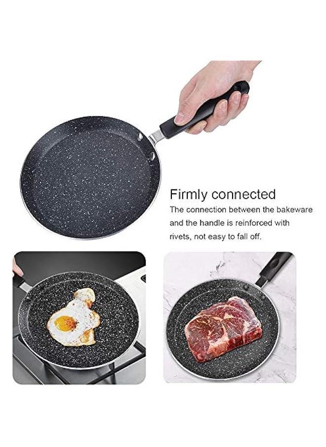 Non-Stick Frying Pan with Handle, 6-Inch, Aluminum and Stainless Steel