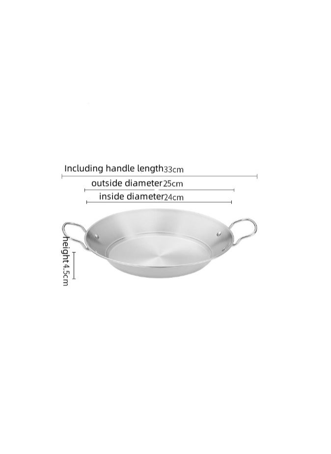 New Stainless Steel Flat Bottomed Dry Pan