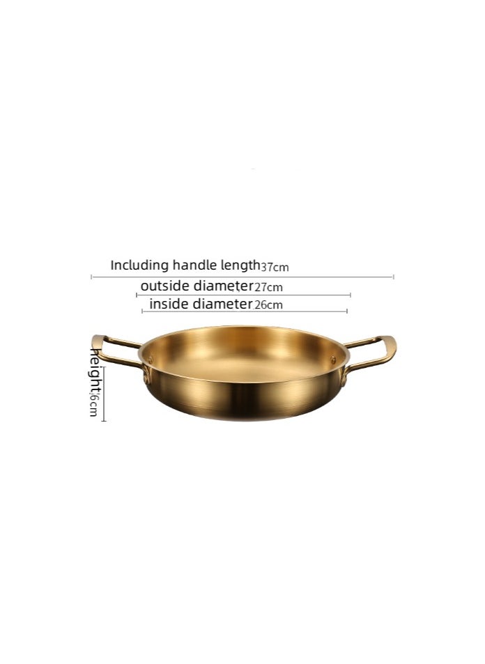 New Stainless Steel Flat Bottomed Dry Pan