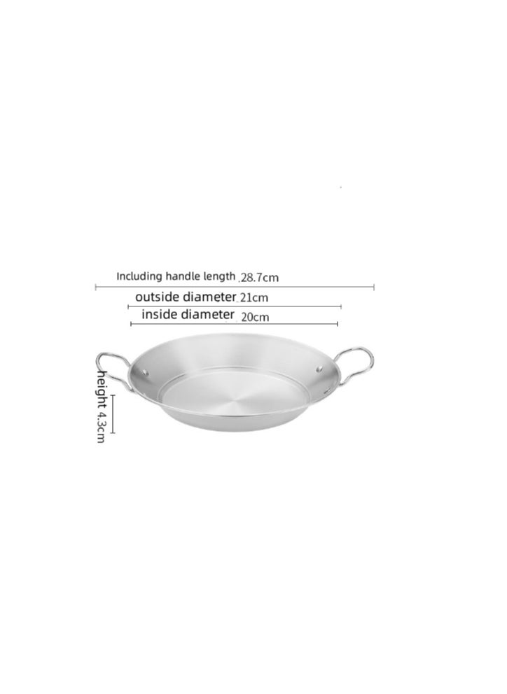 New Stainless Steel Flat Bottomed Dry Pan