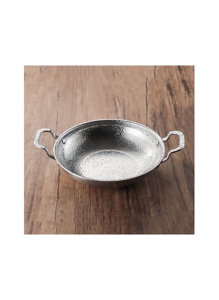 New Stainless Steel Flat Bottomed Dry Pan