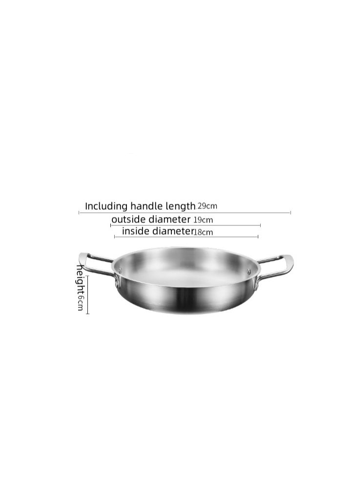 New Stainless Steel Flat Bottomed Dry Pan