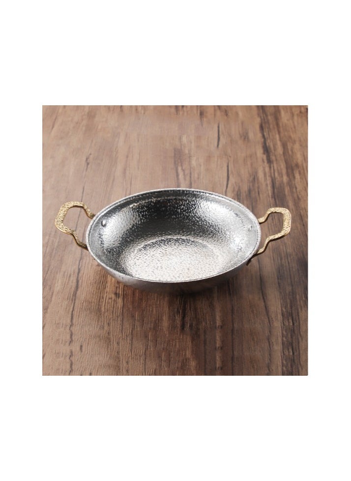 New Stainless Steel Flat Bottomed Dry Pan