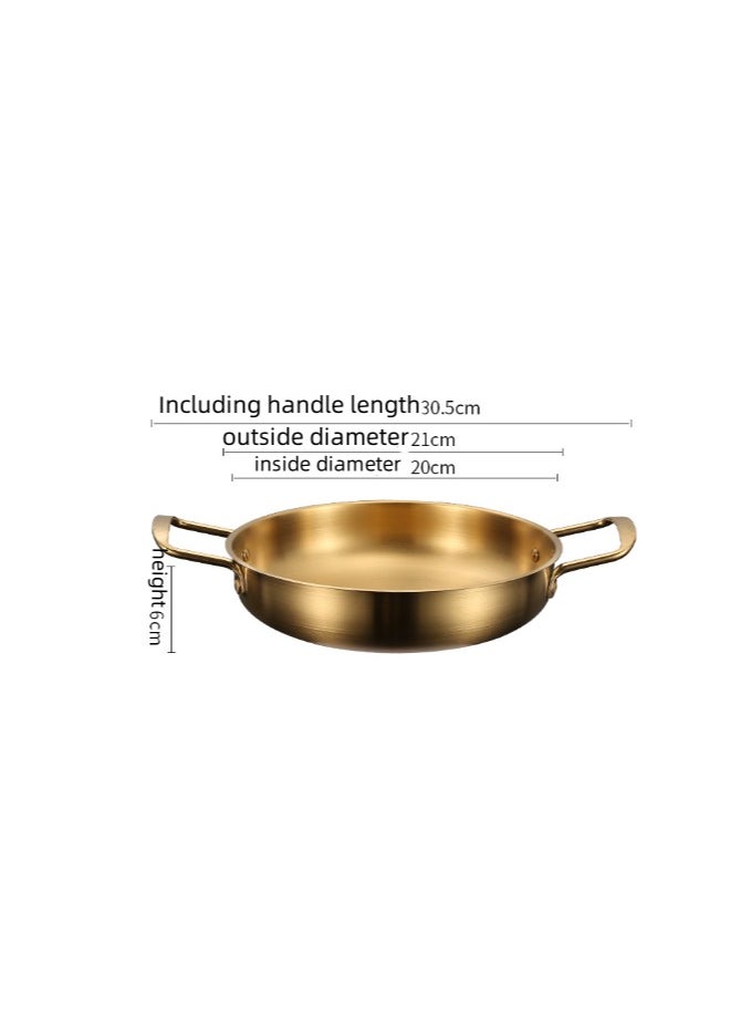 New Stainless Steel Flat Bottomed Dry Pan