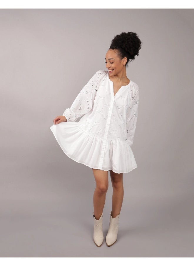 AE Drop Waist Shirt Mini Dress