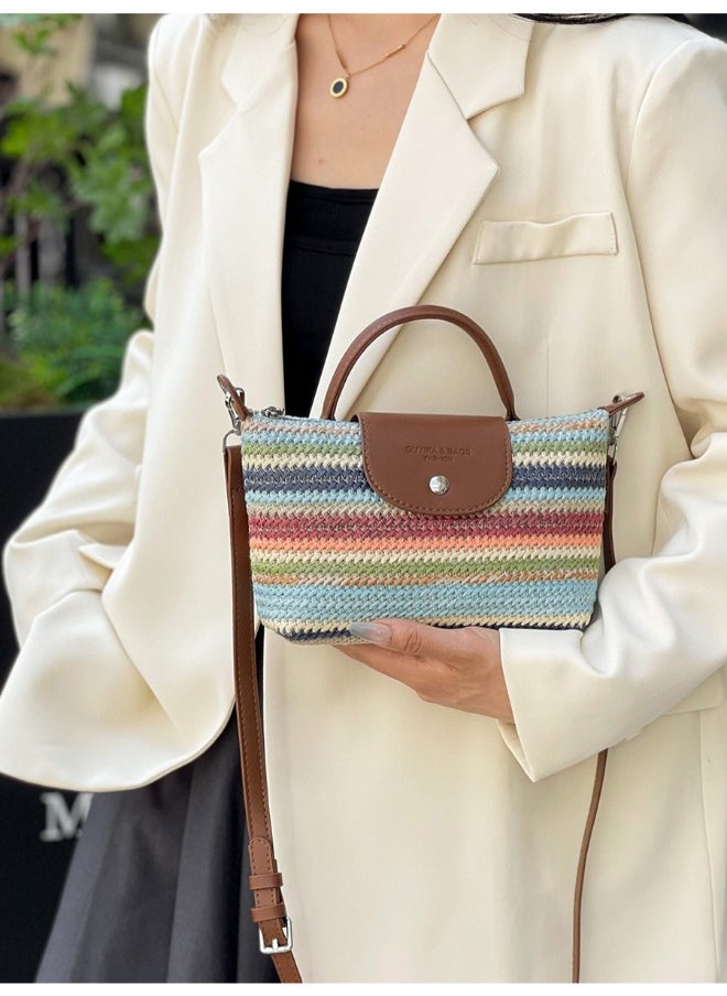 Elegant Straw Woven Women Crossbody Bag – Nature-Inspired Style and Practical Design