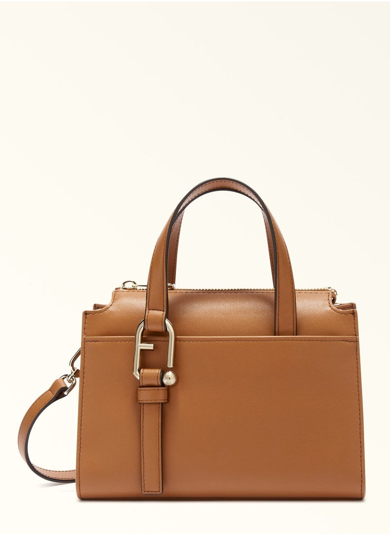 FURLA NUVOLA COLOR BRANDY 22 cm x 15 cm x 10,5 cm (w x h x d) 100% Leather Claris Lux Calf Leather