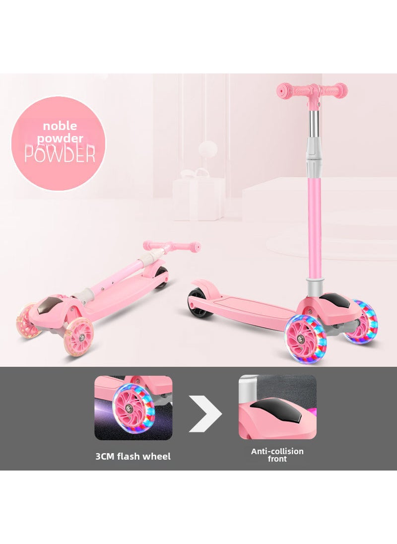 Kids 3-in-1 Scooter for Ages 1-12 G pink flash wheel