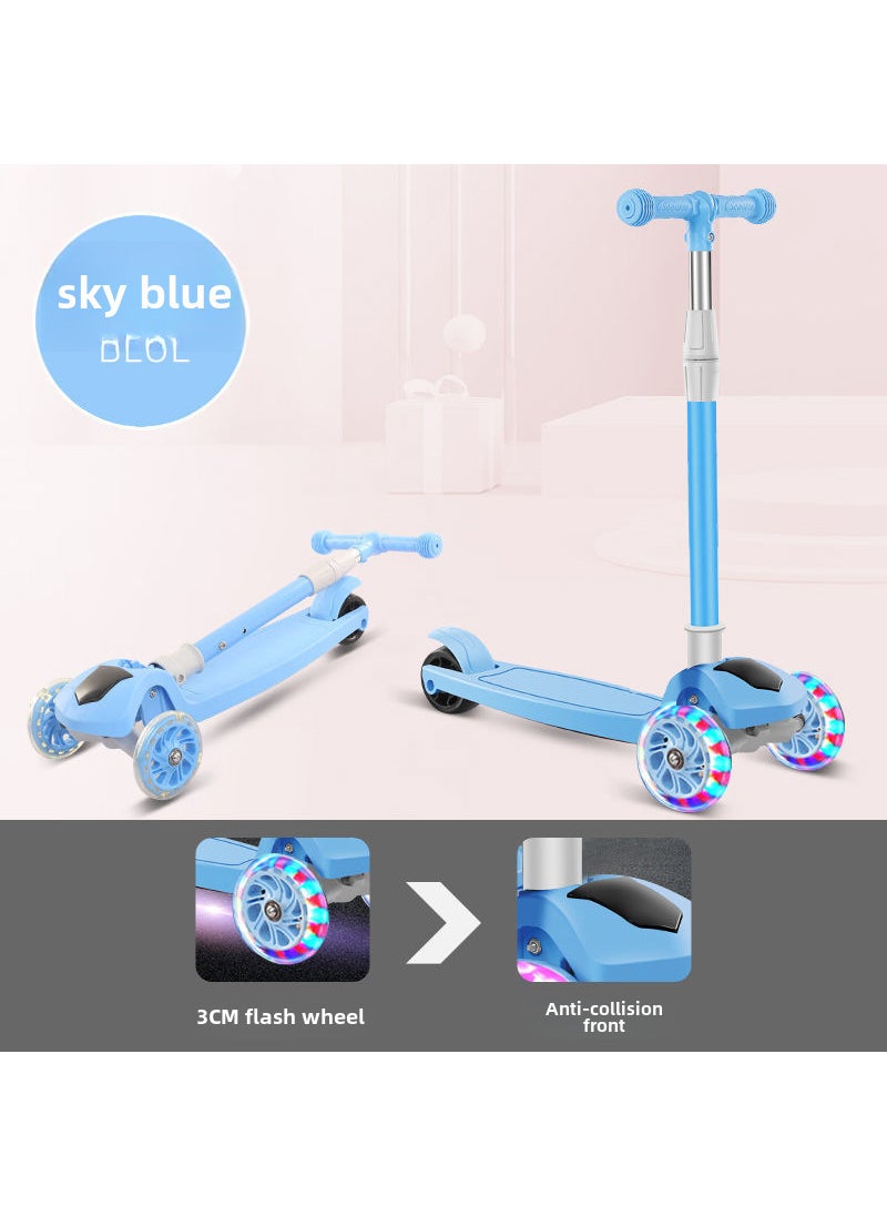 Kids 3-in-1 Scooter for Ages 1-12 G blue flash wheel