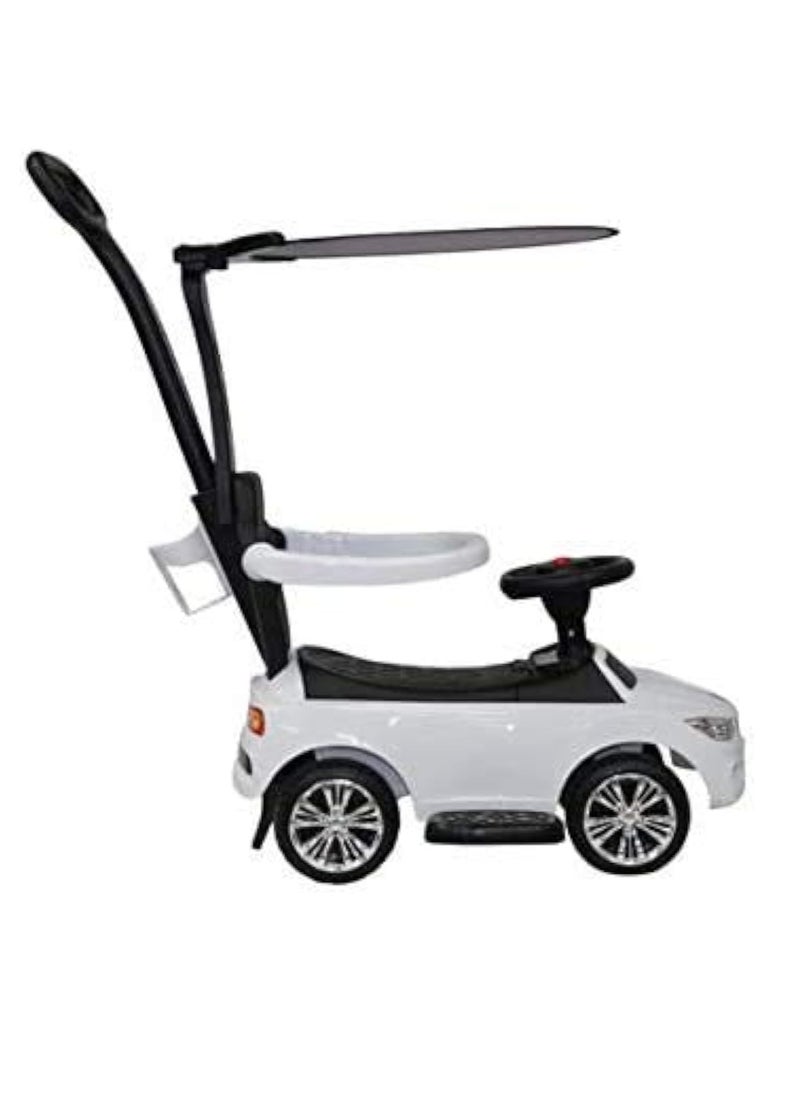 3 in 1 Push Car - Convertible Toddler Ride On Toy with Adjustable Handle and Removable Canopy, Suitable for Indoor and Outdoor Use