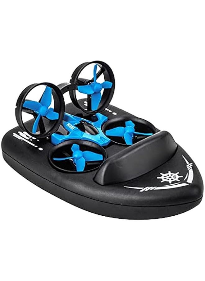 2 in 1 Sea, Land and Air Amphibian RC Boat Wireless Electric RC Hovercraft Small 4-axis RC Aircraft Deformation Drone Summer Outdoor Water Toys Children's Gifts