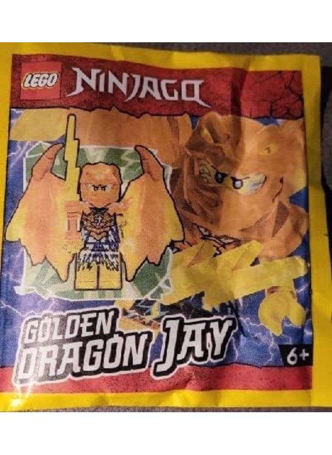 LEGO Ninjago Crystallised: Jay Golden Dragon Mini Figure with Nunchucks of Lightning