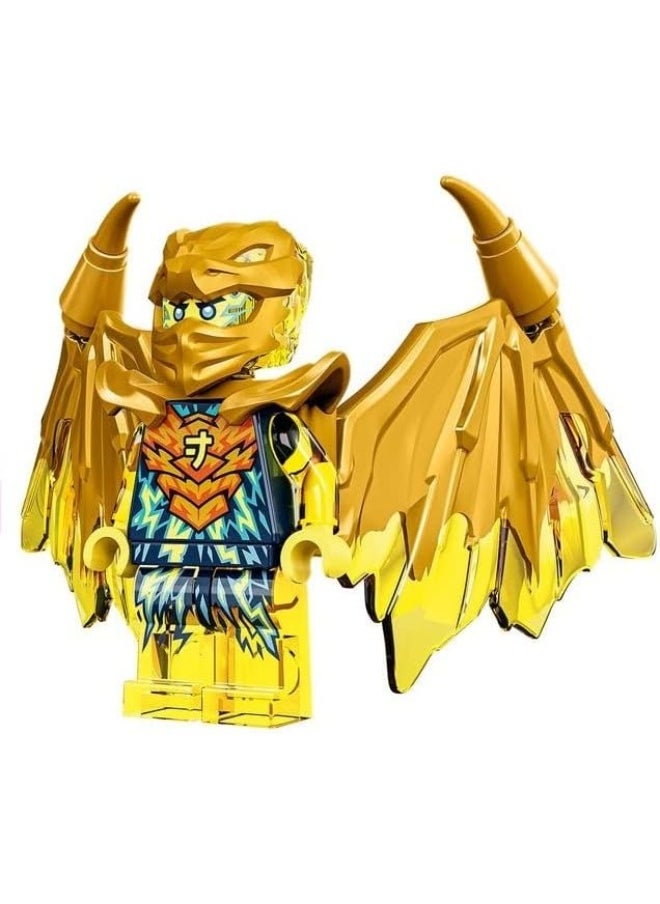 LEGO Ninjago Crystallised: Jay Golden Dragon Mini Figure with Nunchucks of Lightning