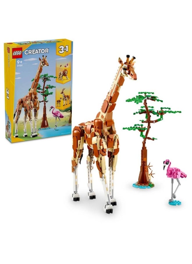 Creator Wild Safari Animals 3-In-1 Toy 31150 Building Set (780 Pieces)