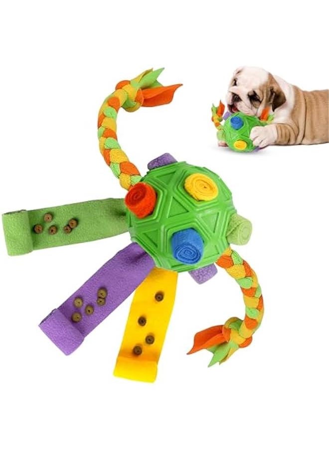 Dog Snuff Balls,Interactive Dog Toy,Encourage Foraging Skills with Bite Resistant Rope,Dog Treat Toy Snuffle Toy Puzzle Toy Dog Enrichment Toy Toys for Large Medium Small Dogs(Green)