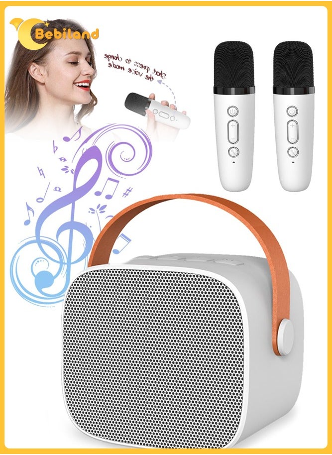 Bluetooth Speaker with Microphone for Kids Adults Karaoke Machine with 2 Wireless Microphone Portable Handheld Bluetooth Karaoke Toys for Gifts Home Party Birthday