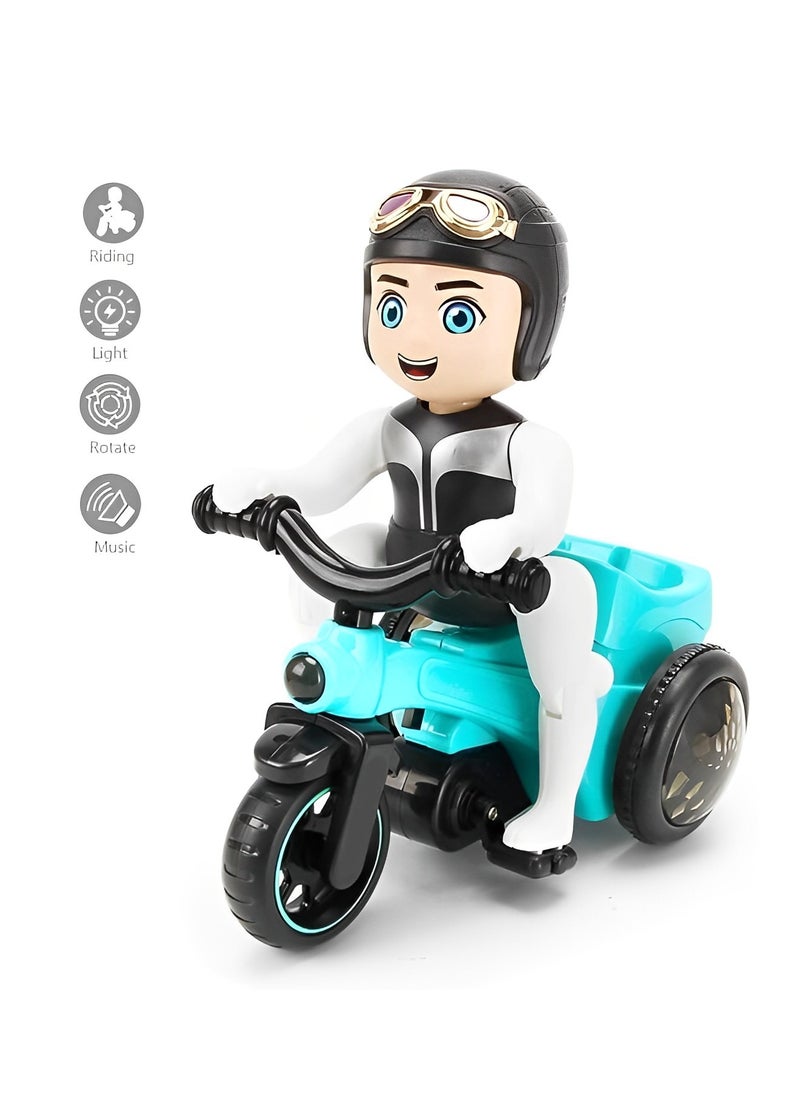 Electric Tricycle - Bicycle Stunt Toy For Kids with 360 Degree Rotating Stunt Tricycle Bump and Go Toy And 4D Lights, Dancing Toy, Battery Operated Toy