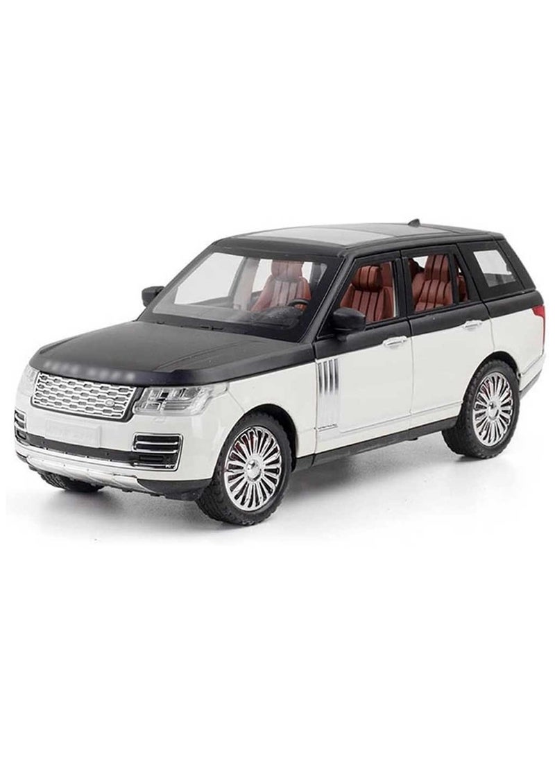 Land Range Rover 1:24 Scale Diecast Car Model – Realistic Sound & Light, Pull-Back Action, Openable Doors & Hood, Metal Body & Plastic Parts, Ideal Gift Toy for Kids & Collectors