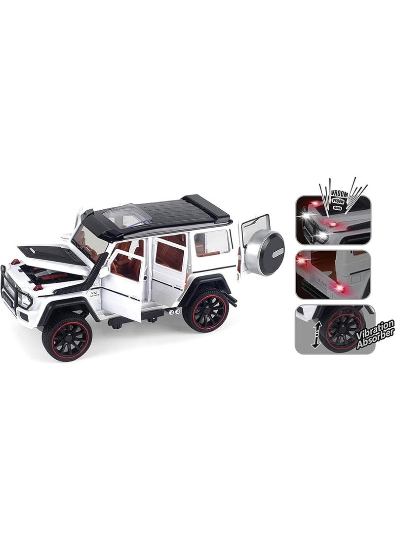 Toy Land 1:22 Scale Diecast Sports Car Model Alloy Pull-Back Action Openable Doors, Realistic Light & Sound Miniature Metal Car Toy for Kids & Collectors