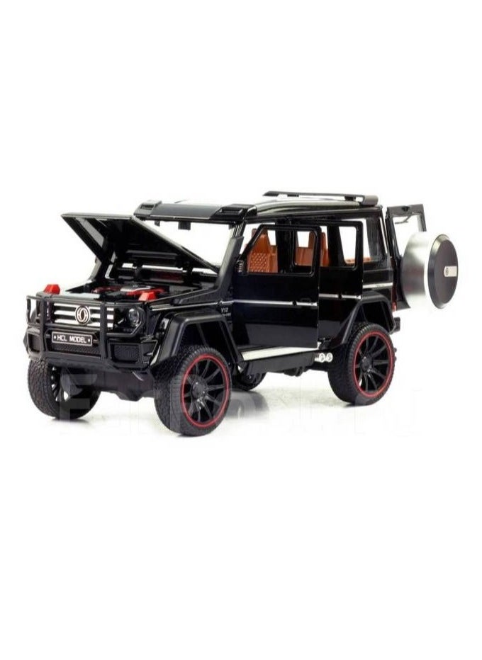 1:22 Scale Mercedes-Benz G63 Diecast Model Car Inertial Action, Realistic Light & Sound, 22cm Metal Car Toy