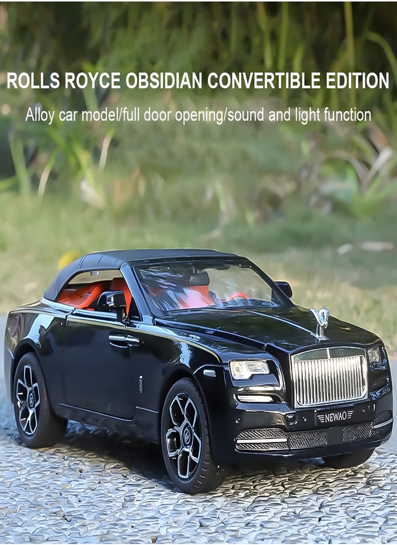 1/32 Rolls-Royce Dawn Exquisite Car Model, Zinc Alloy Pull Back Toy car with Sound and Light for Adults and Children Gift