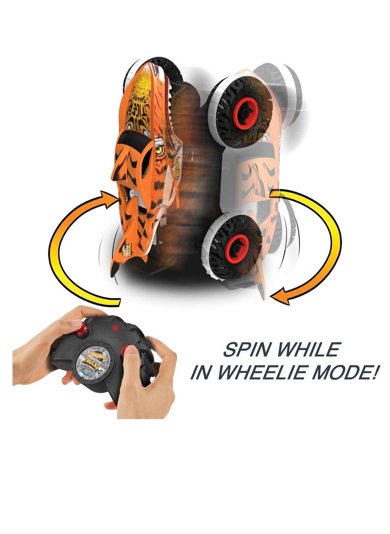 Monster Trucks, Remote Control Car, 1:15 Scale Tiger Shark RC with All-Terrain Wheels