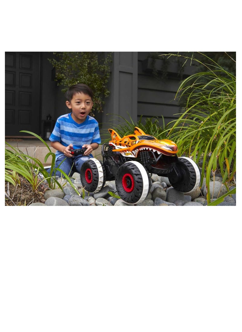 Monster Trucks, Remote Control Car, 1:15 Scale Tiger Shark RC with All-Terrain Wheels