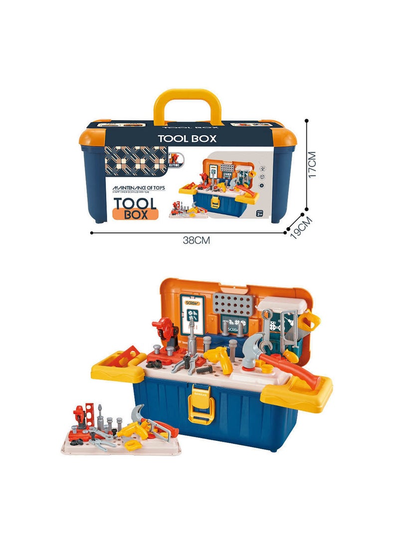 Kids Screw Assembly Toy Drill Toolbox Brain Teaser Portable screw tool table storage box