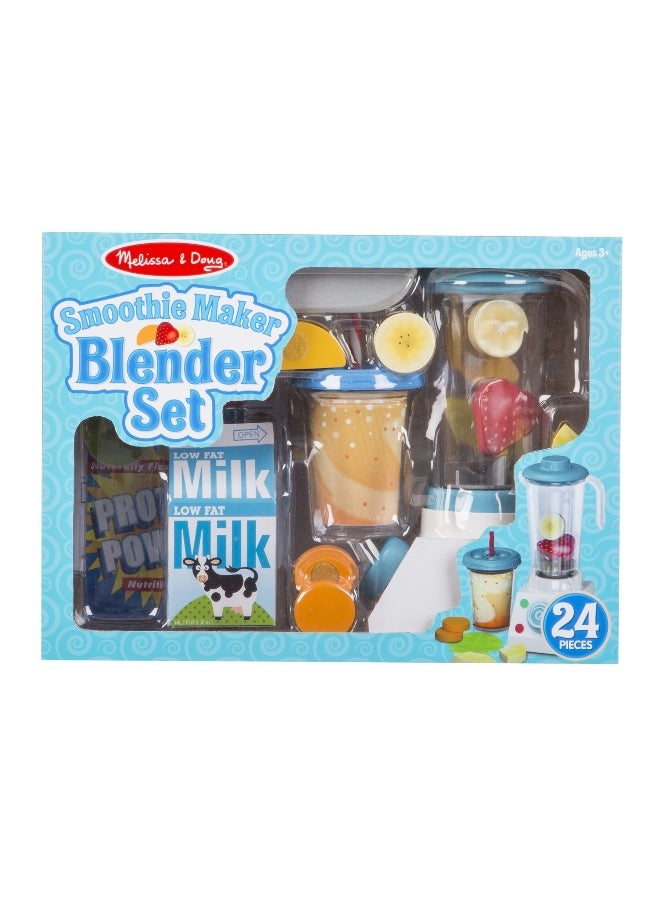 Melissa & Doug 24-Piece Smoothie Maker Blender Set