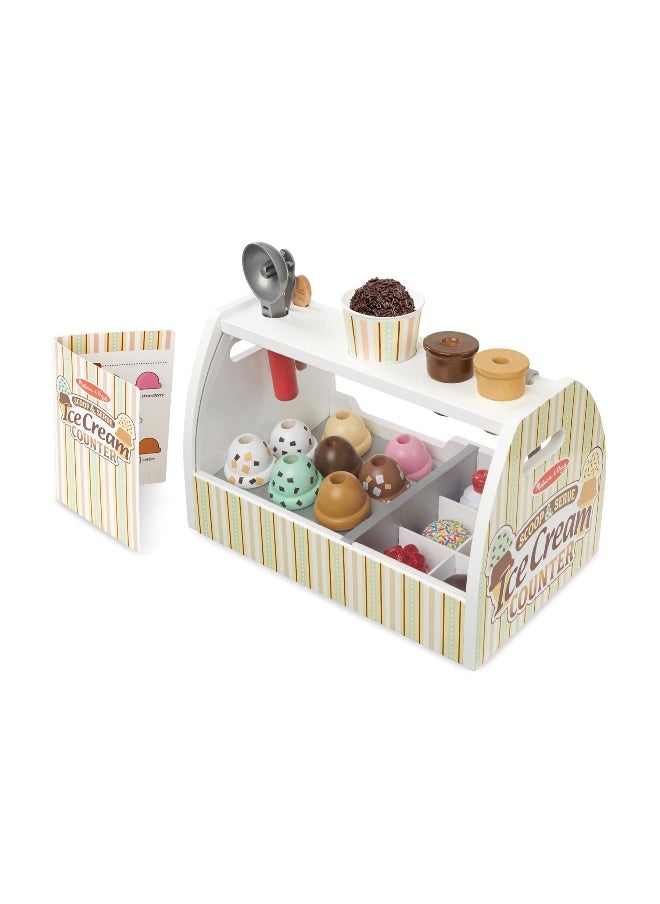 Melissa & Doug 28-Piece Scoop & Serve Ice Cream Counter