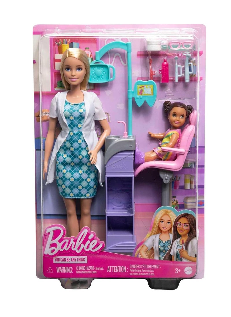 Careers Dentist Doll and Playset with Accessories, Barbie Toys