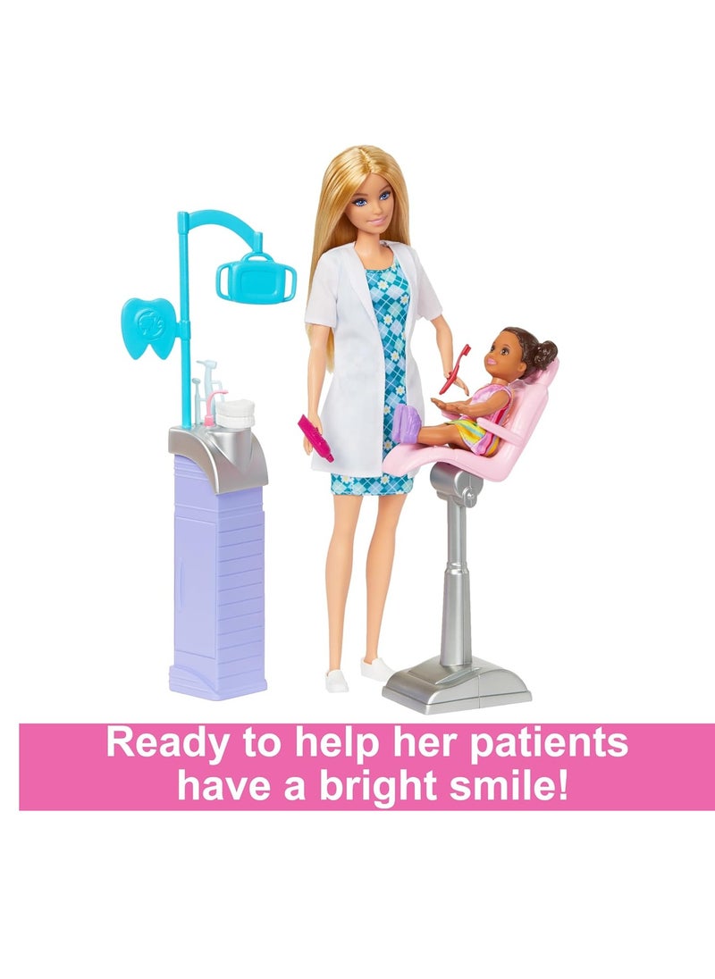 Careers Dentist Doll and Playset with Accessories, Barbie Toys